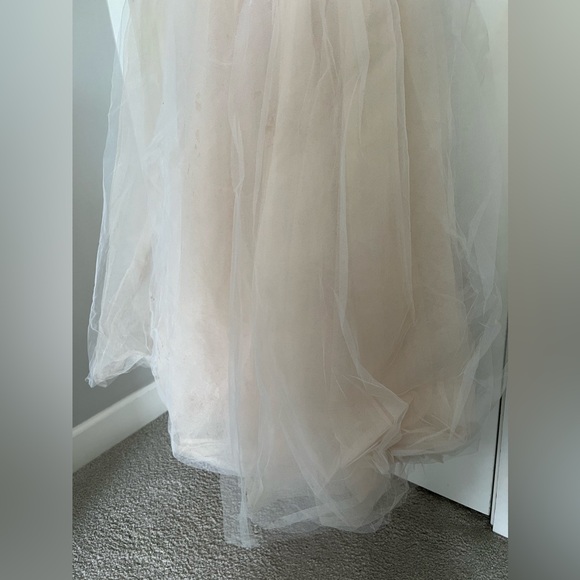 CORSET STYLE LIGHT PINK PROM DRESS W/ HAND DONE STONE WORK - SIZE 3/4 - Picture 2 of 6